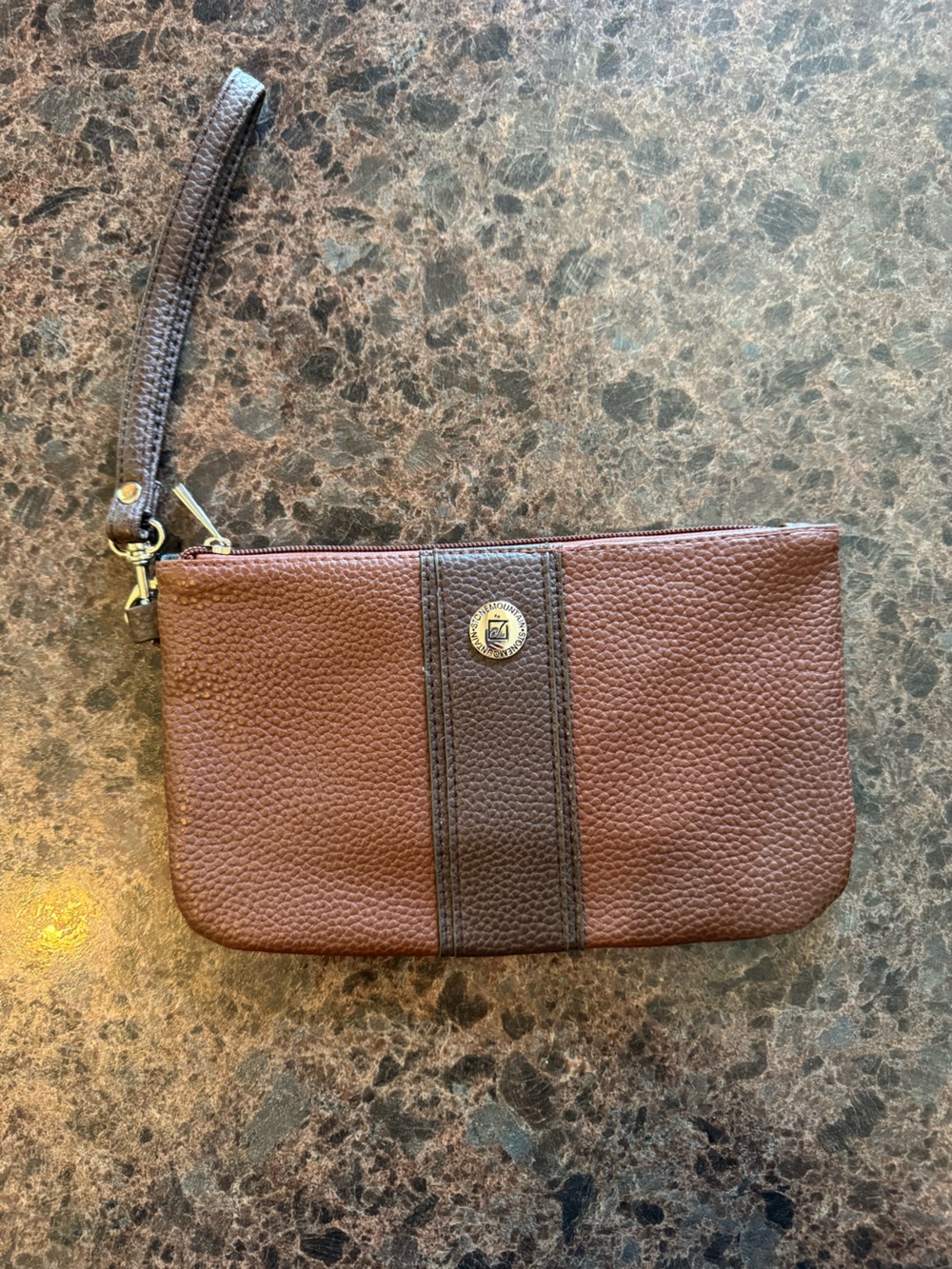 Stone Mountain Pebbled Leather Wristlet Clutch
